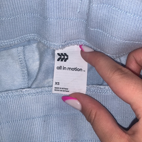 blue tie dye high waisted shorts - Picture 4 of 5